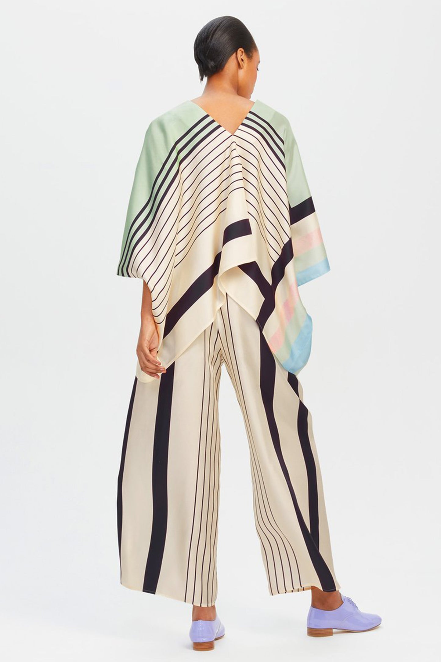 Woman Printed Soft Satin Silk Kaftan