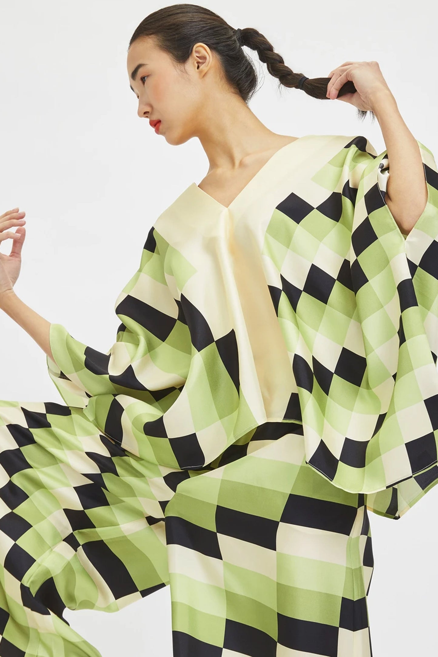 Woman Printed Silk Crepe Kaftan