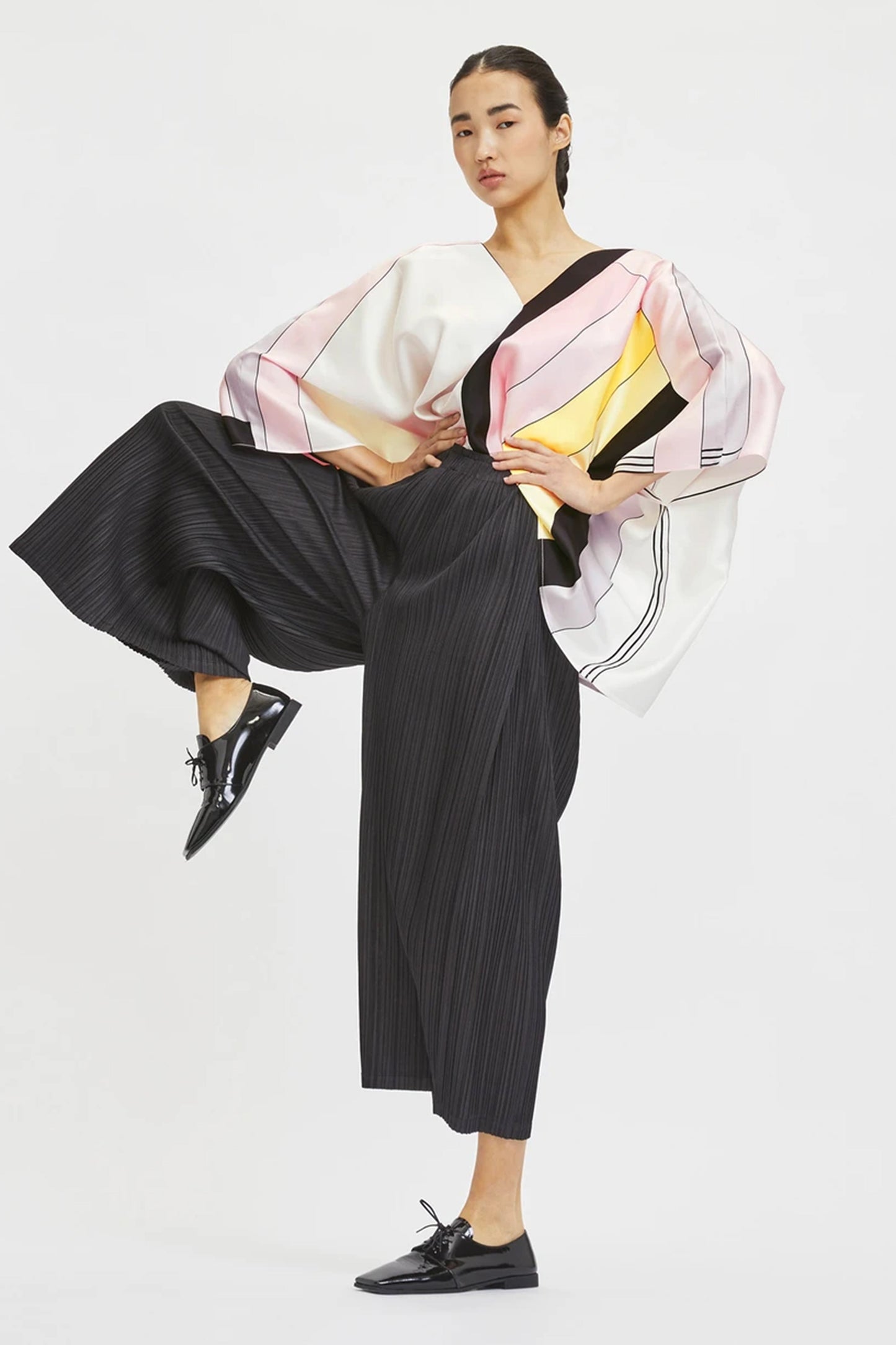 Woman Printed Soft Satin Silk Kaftan