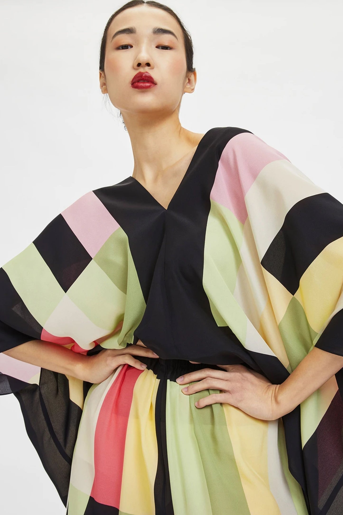 Woman Printed Silk Crepe Kaftan