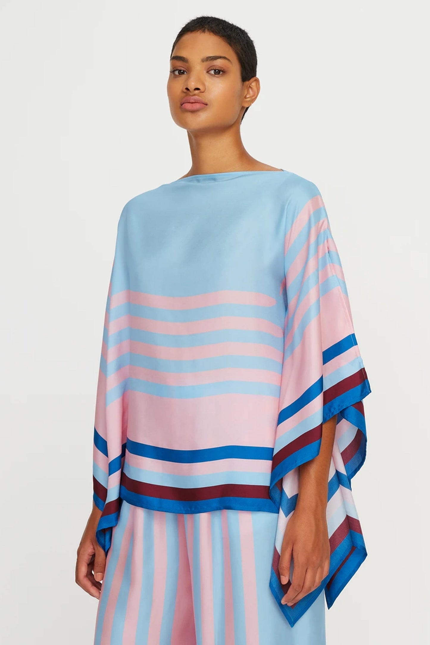 Woman Printed Soft Satin Silk Kaftan