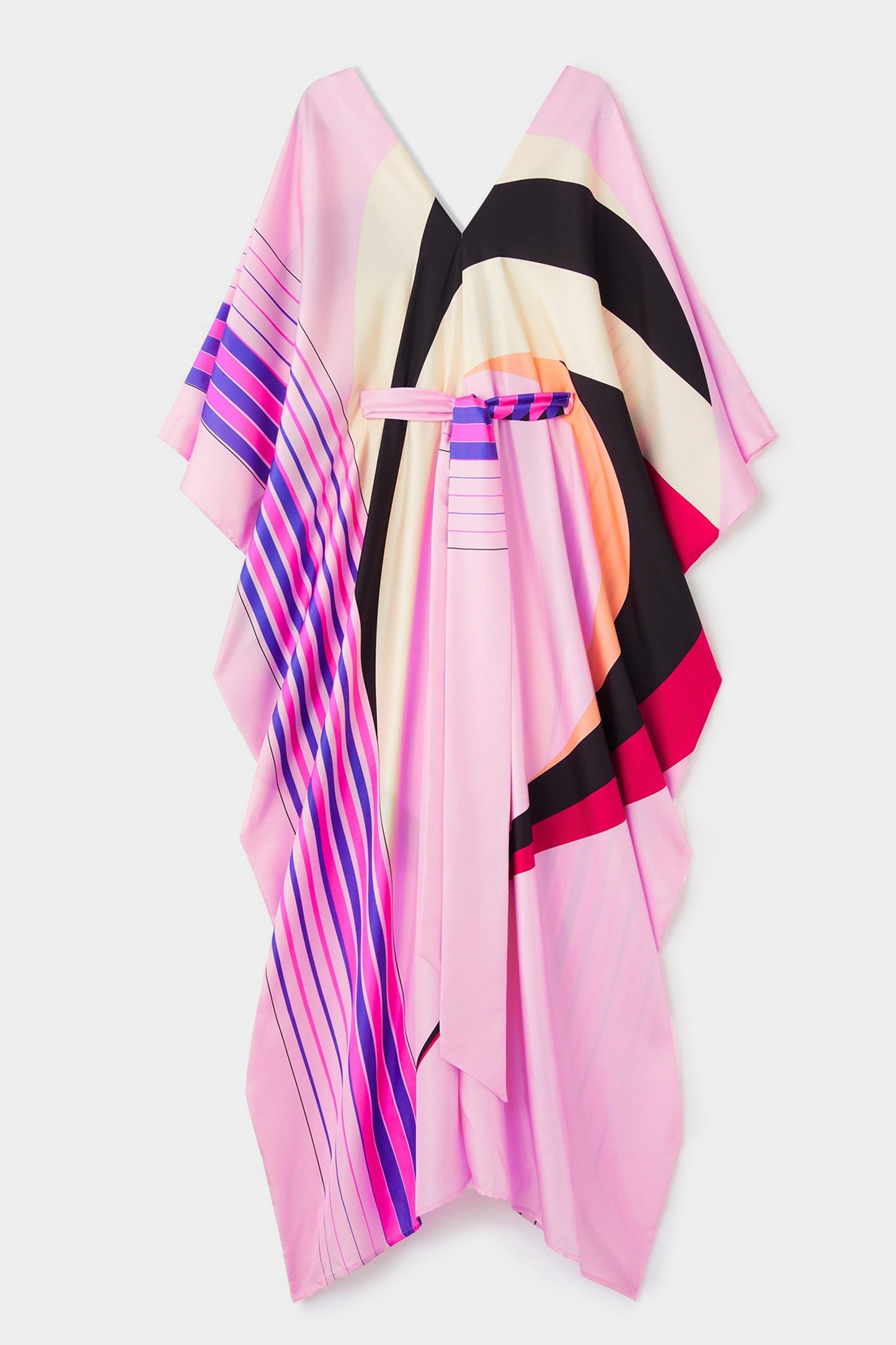 Woman Printed Soft Satin Silk Kaftan