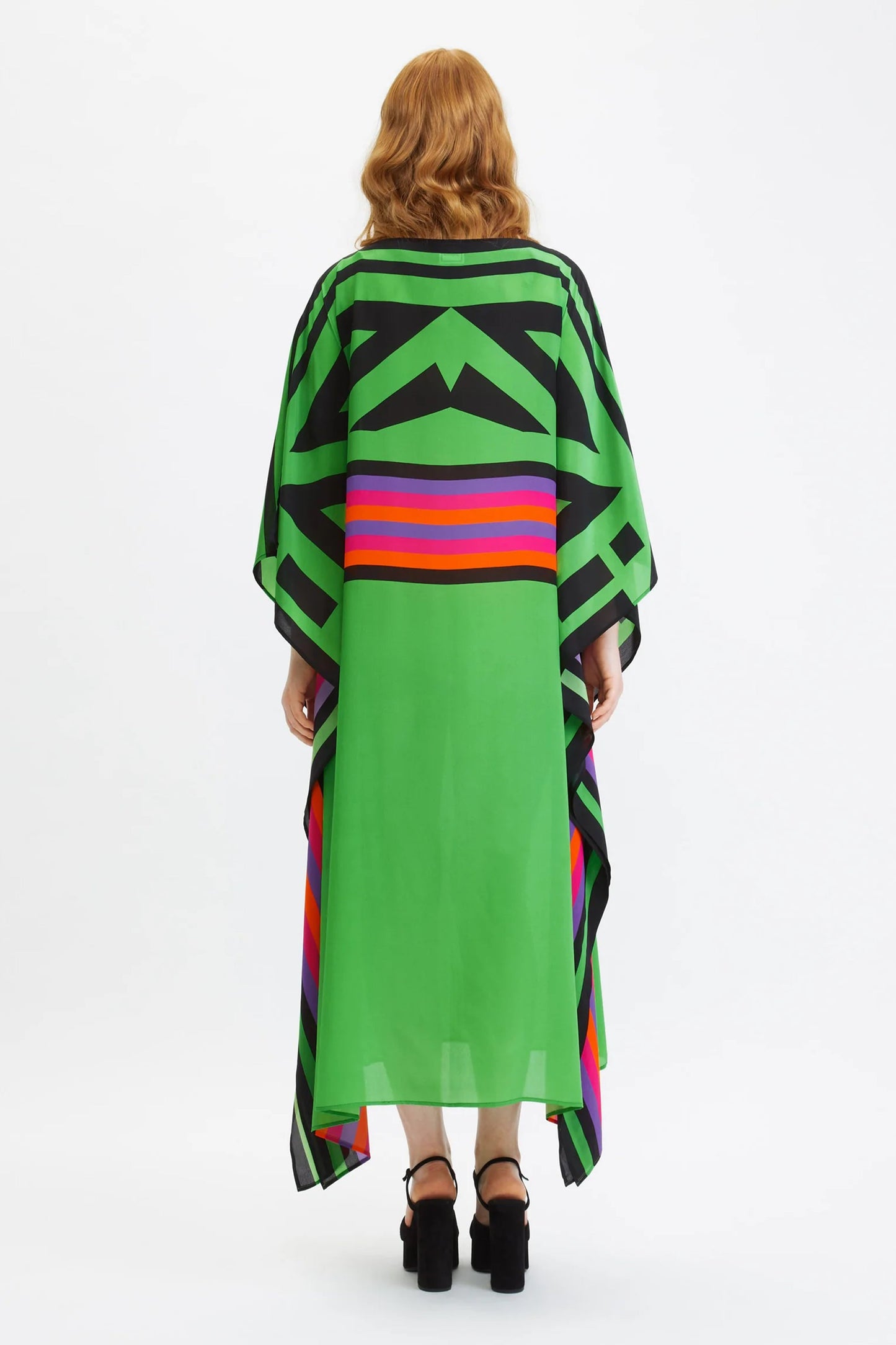 Green Latest Printed Maxi Dress