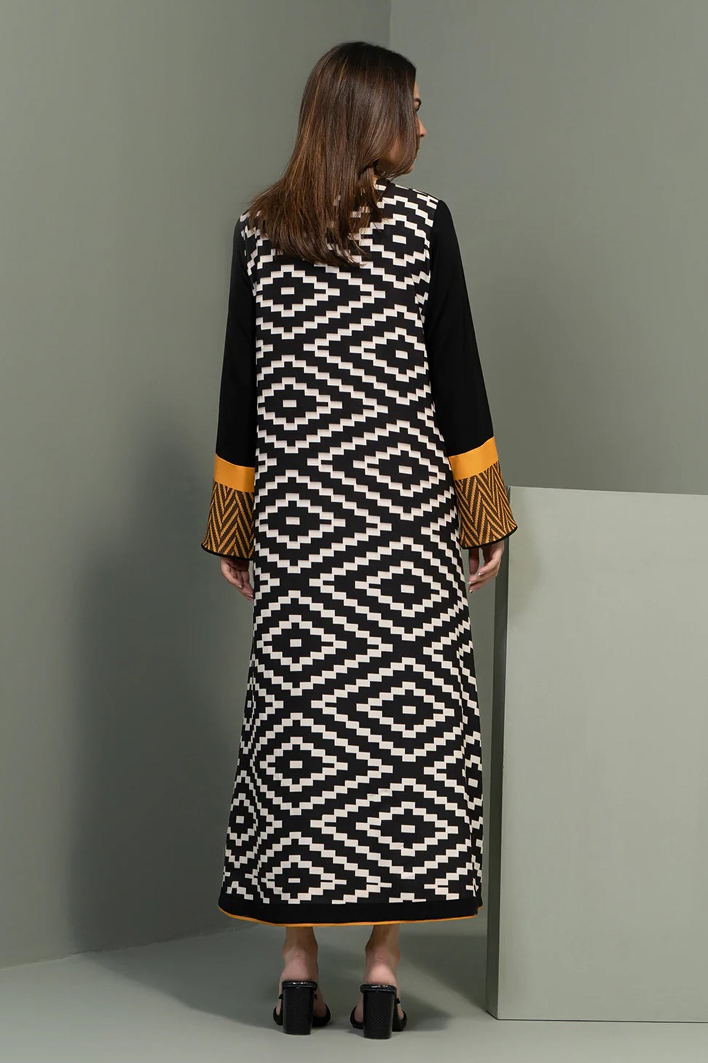 African Woman Silk Kaftan
