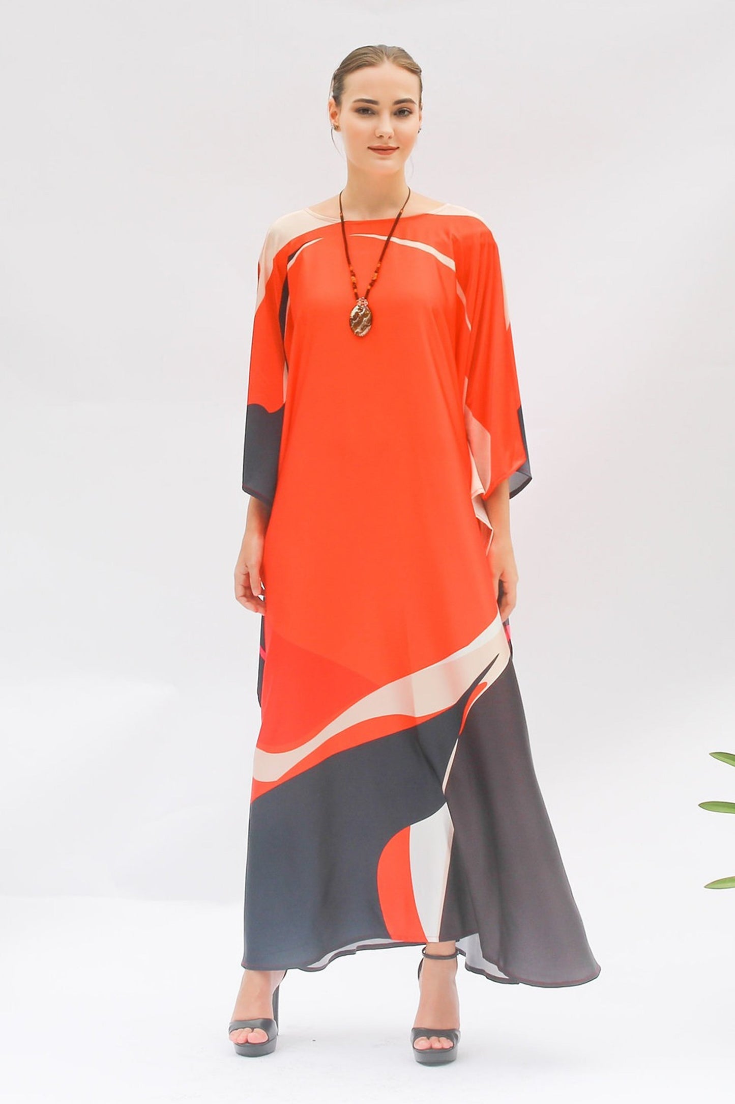 Red Color Desingner Kaftan
