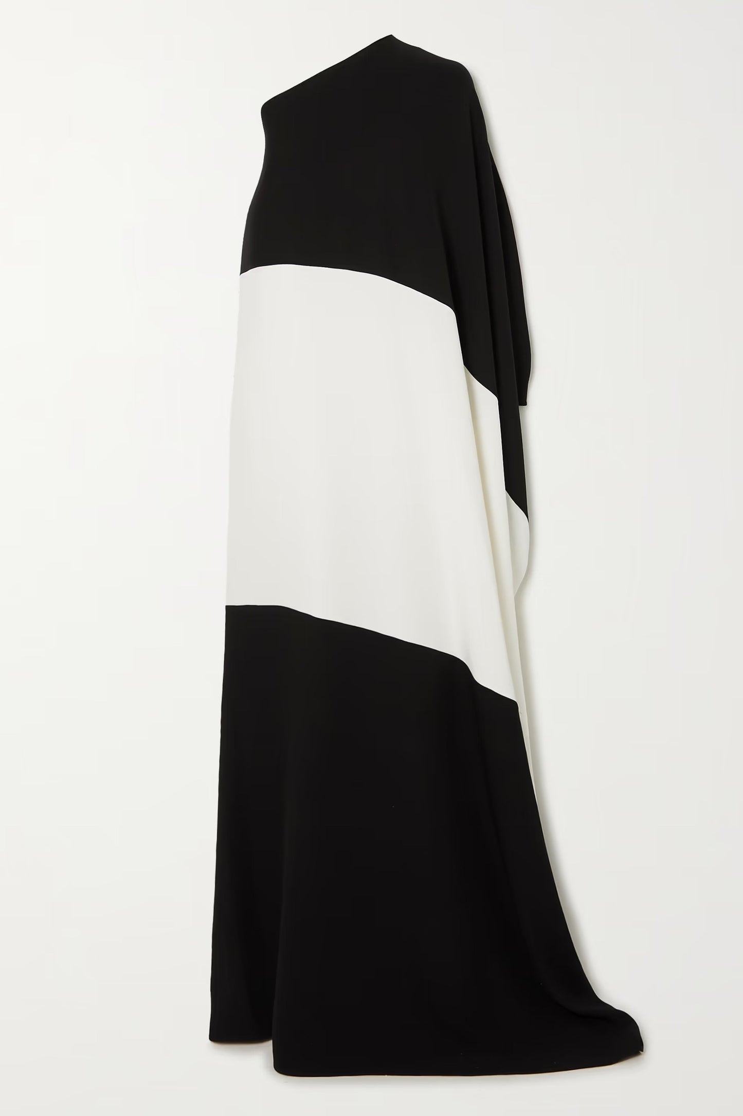 Designer Maxi Dress Black Crepe Silk Suit