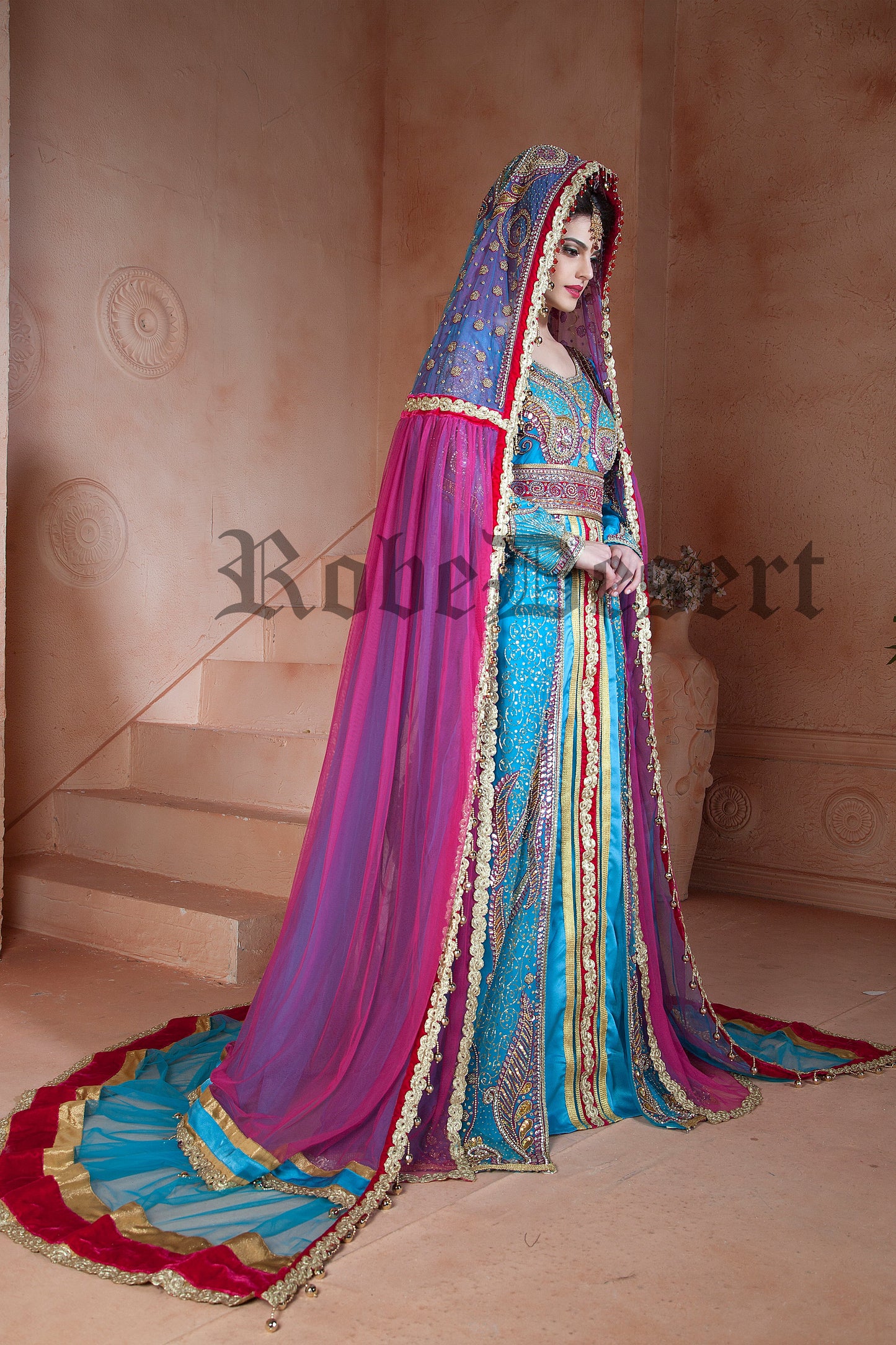 Designer Handmade Arabic Moroccan Kaftan For Wedding Dress