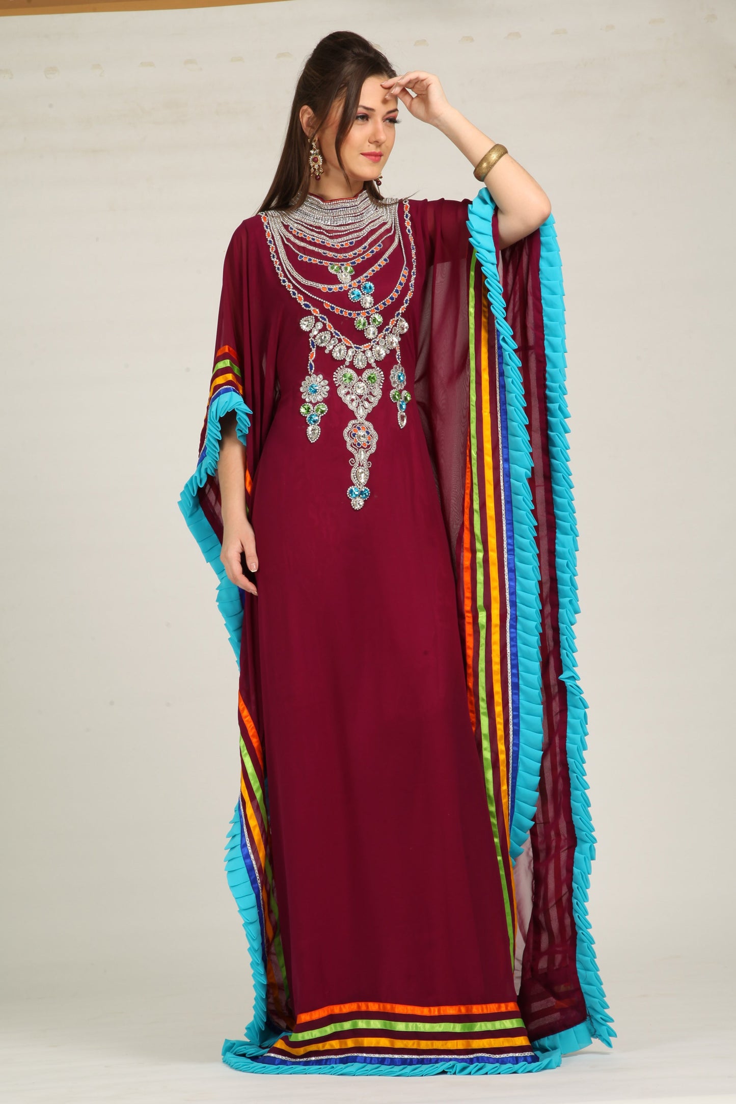 Beautiful Maroon Color African Kaftans