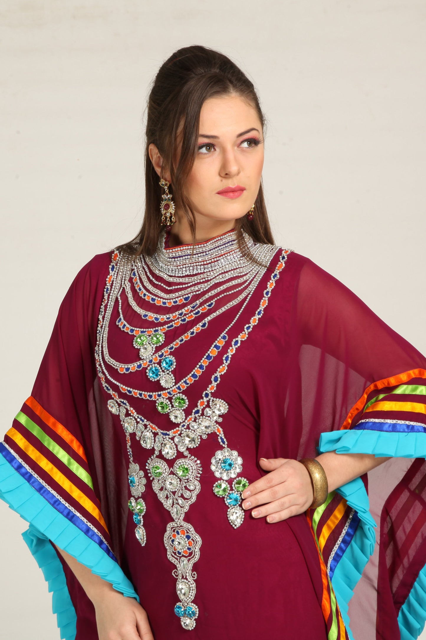 Beautiful Maroon Color African Kaftans