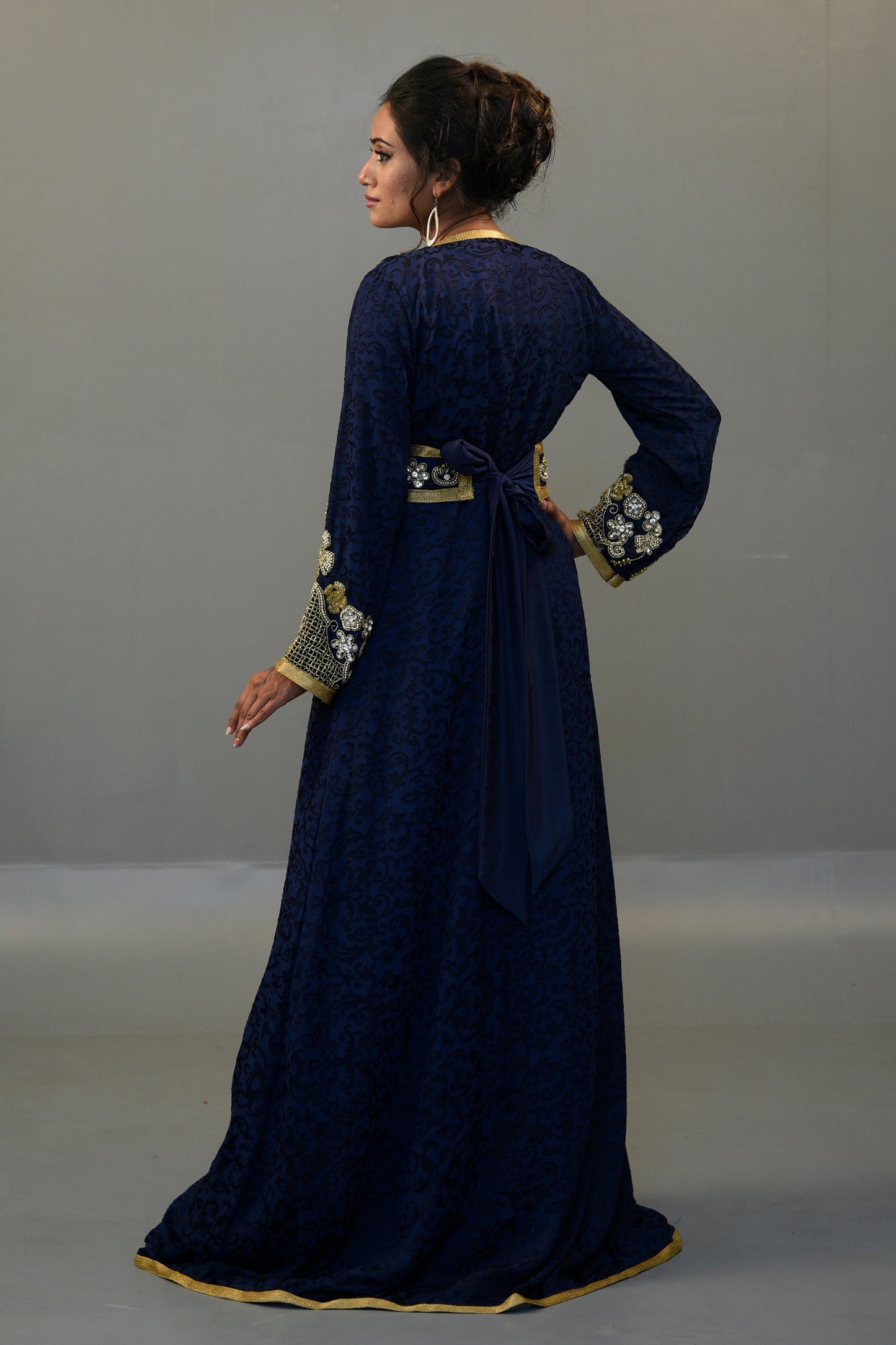 Dark Blue Color Morrocon Kaftan