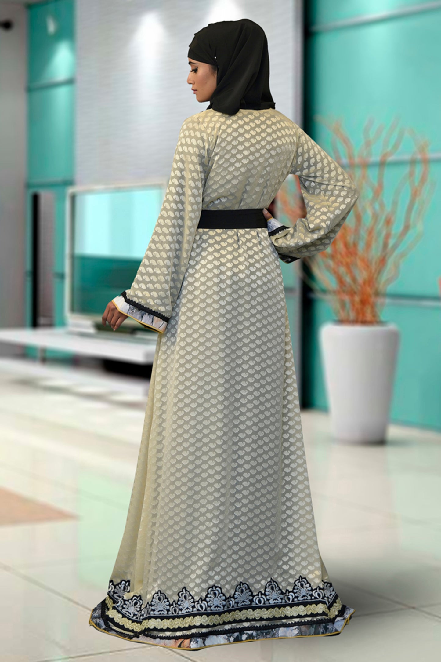 Biskit Color Abaya Caftan