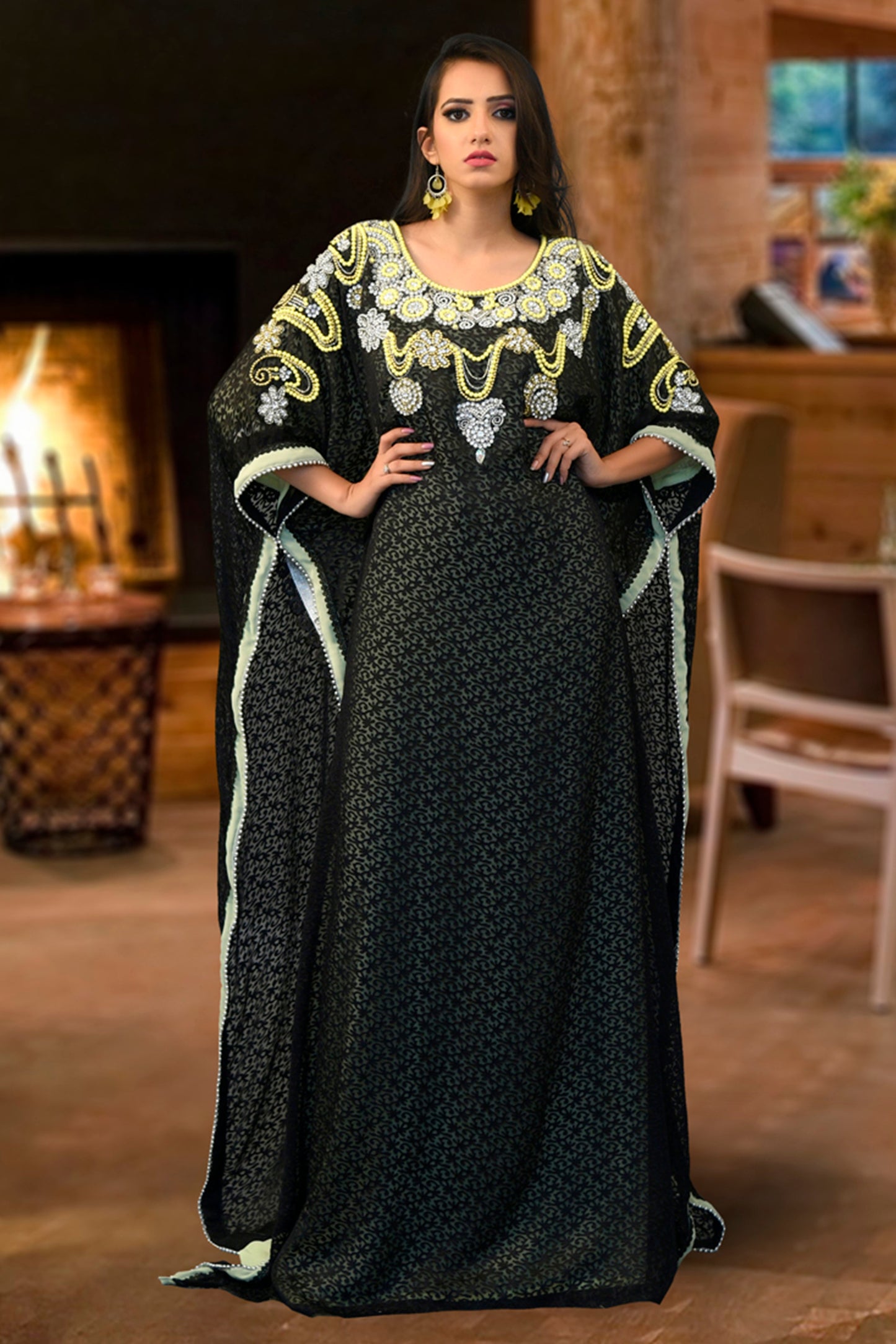 Black Color Takchita Kaftan