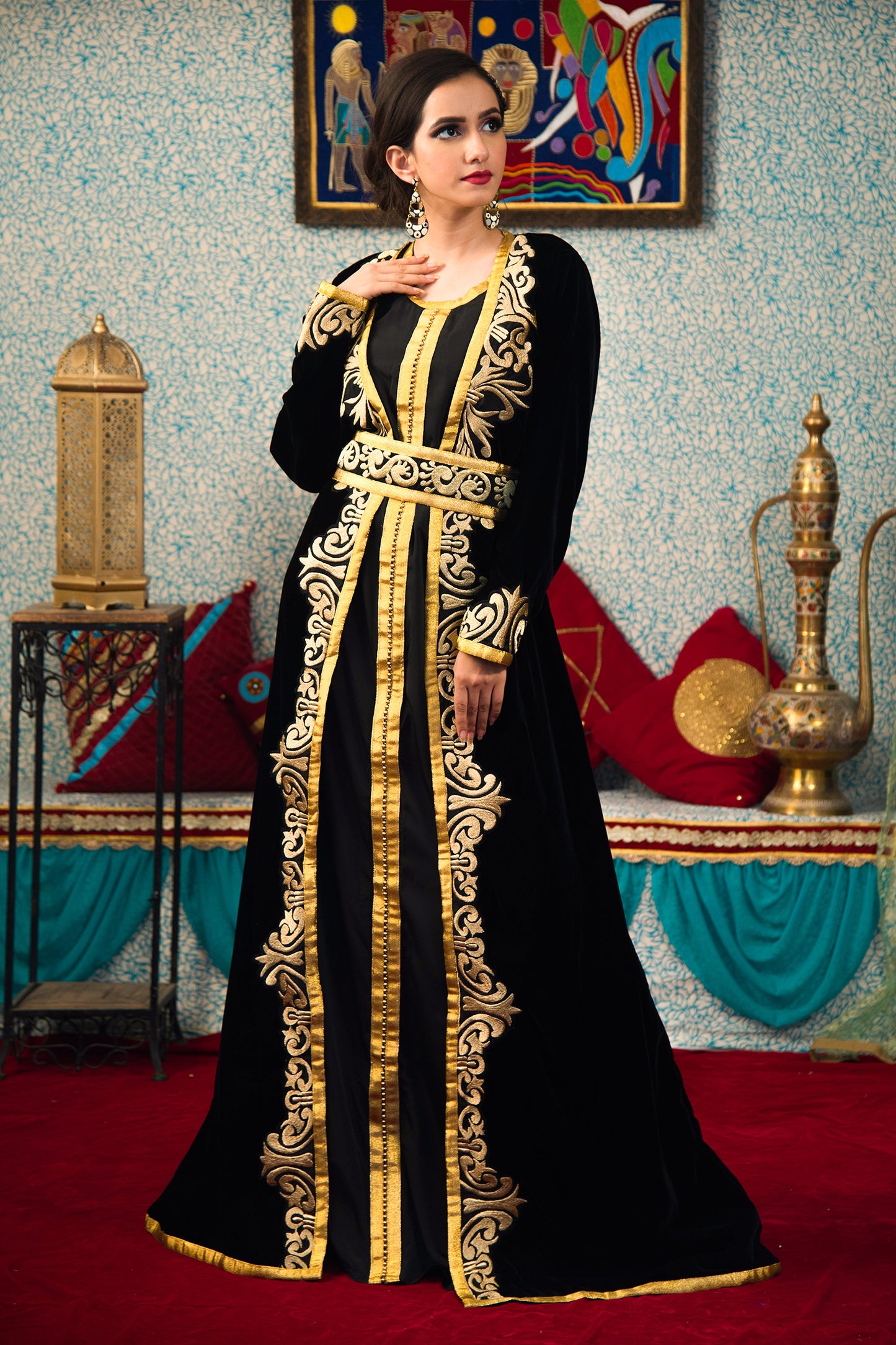Black Color Morrocon Kaftan