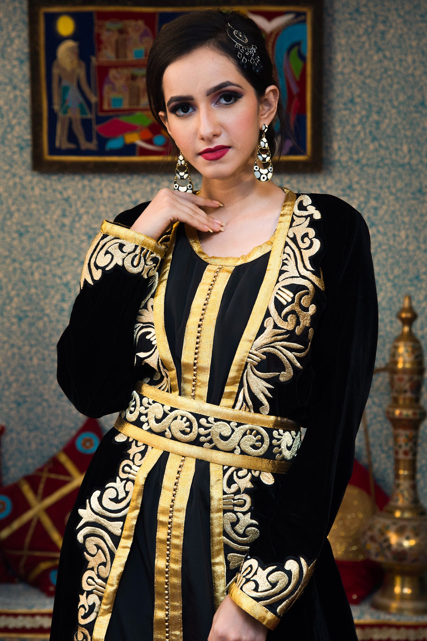 Black Color Morrocon Kaftan
