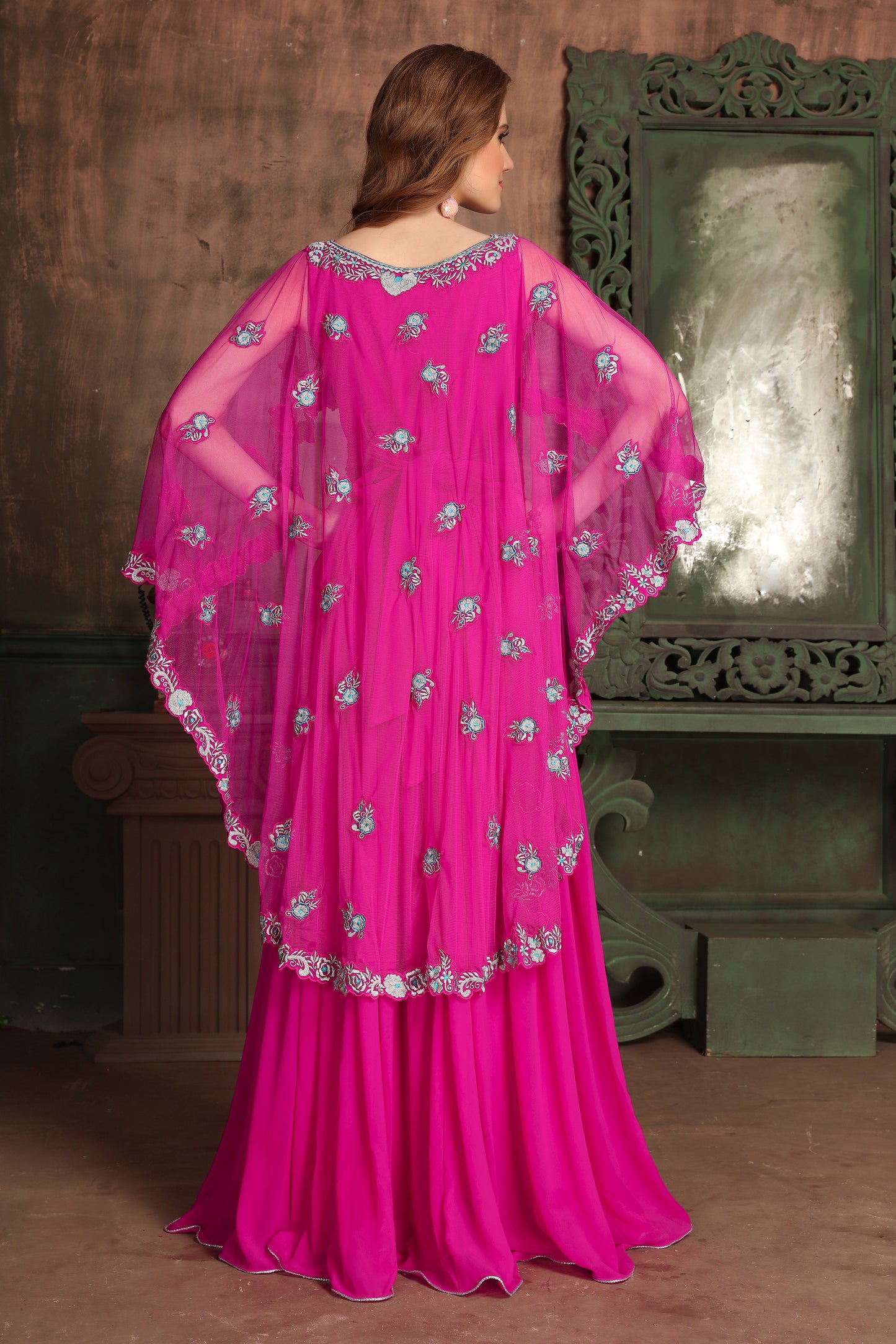 Pink color Georgette Kaftan