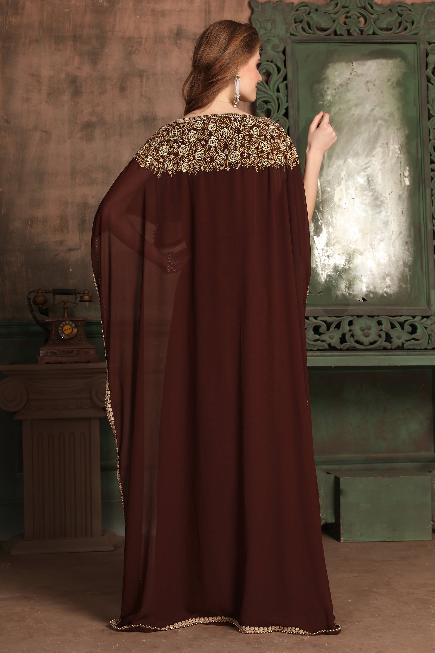 Brown color Designer Kaftan