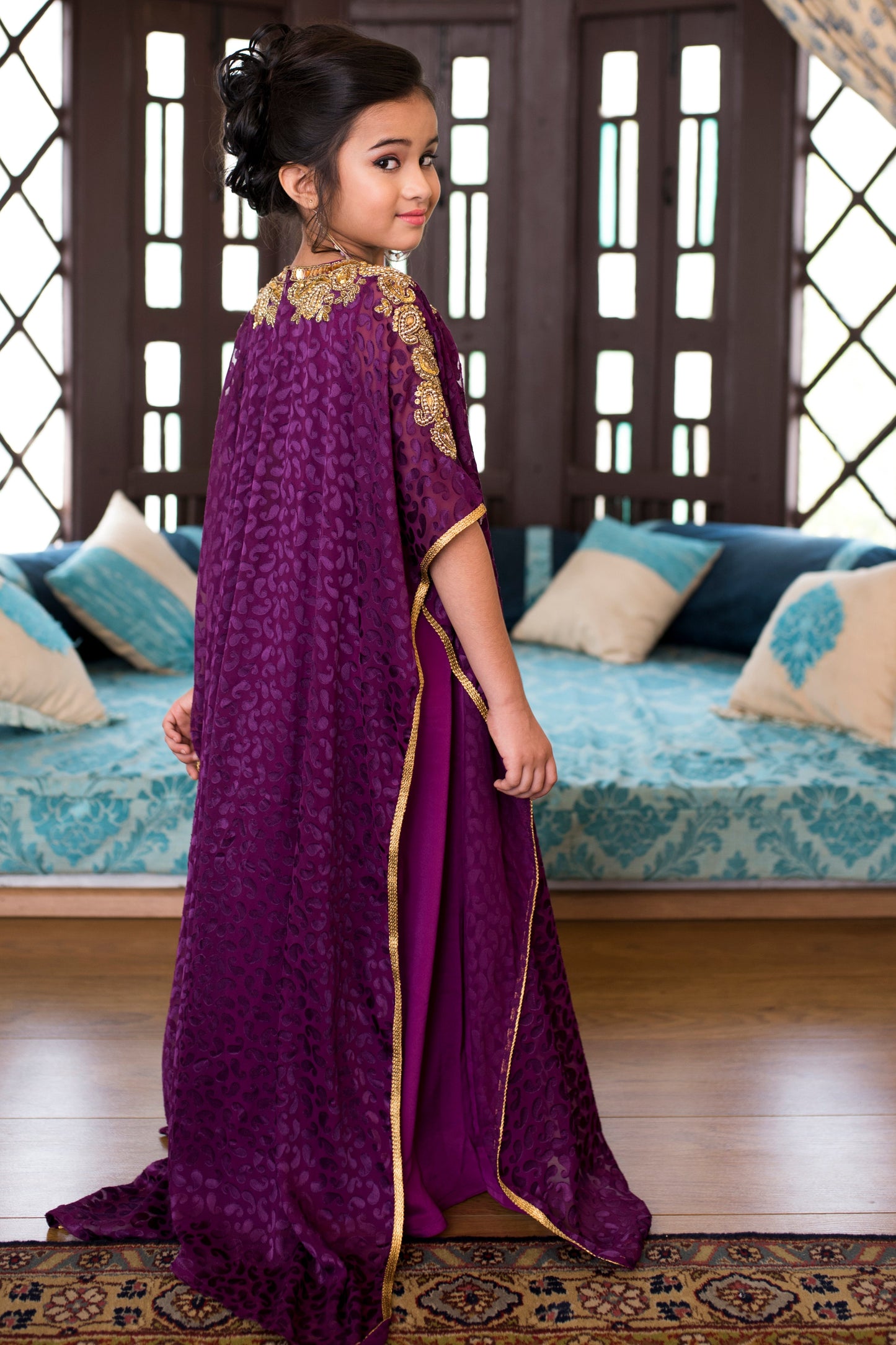 Violet Designer Kids Kaftan