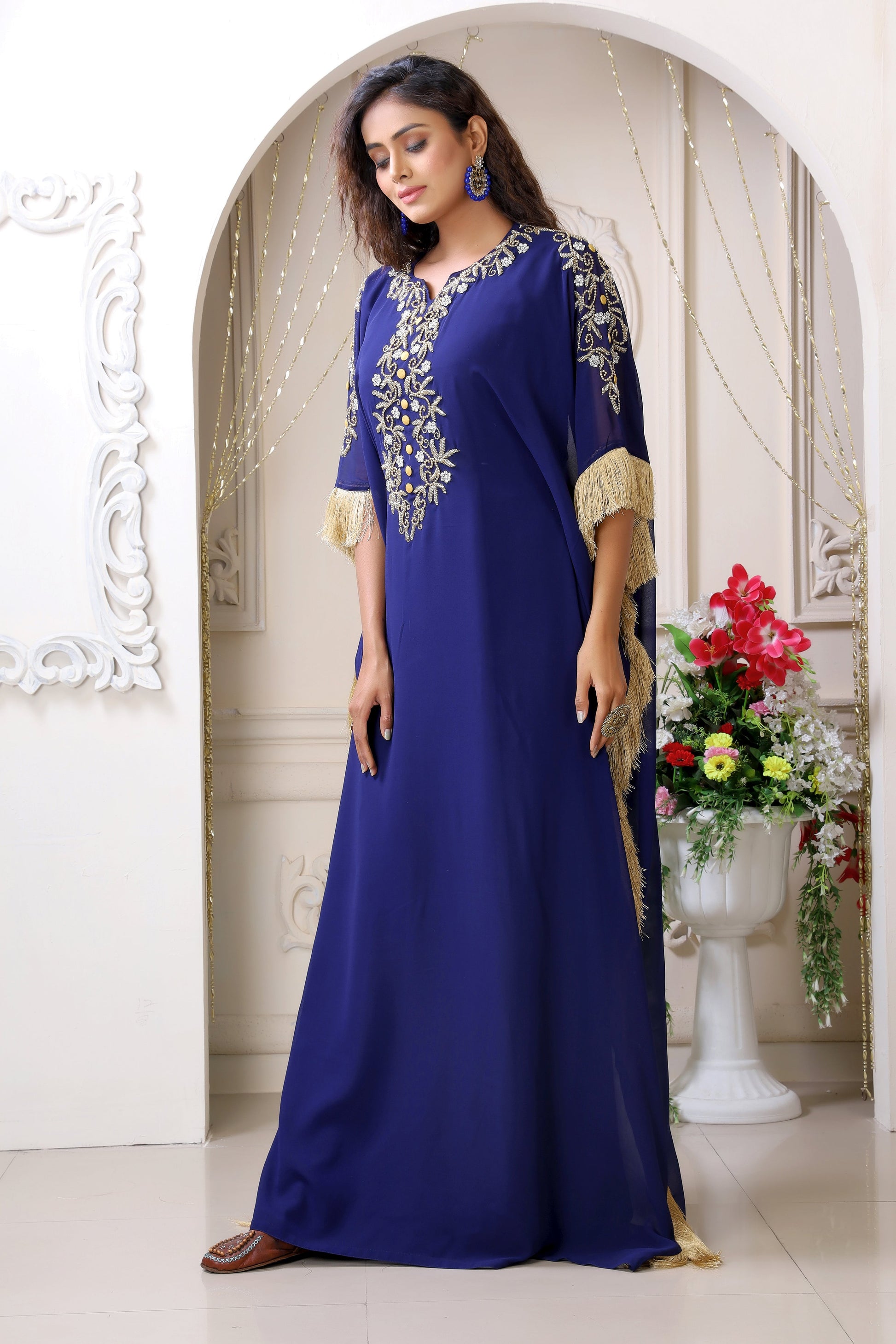 Dark Blue Designer Kaftan