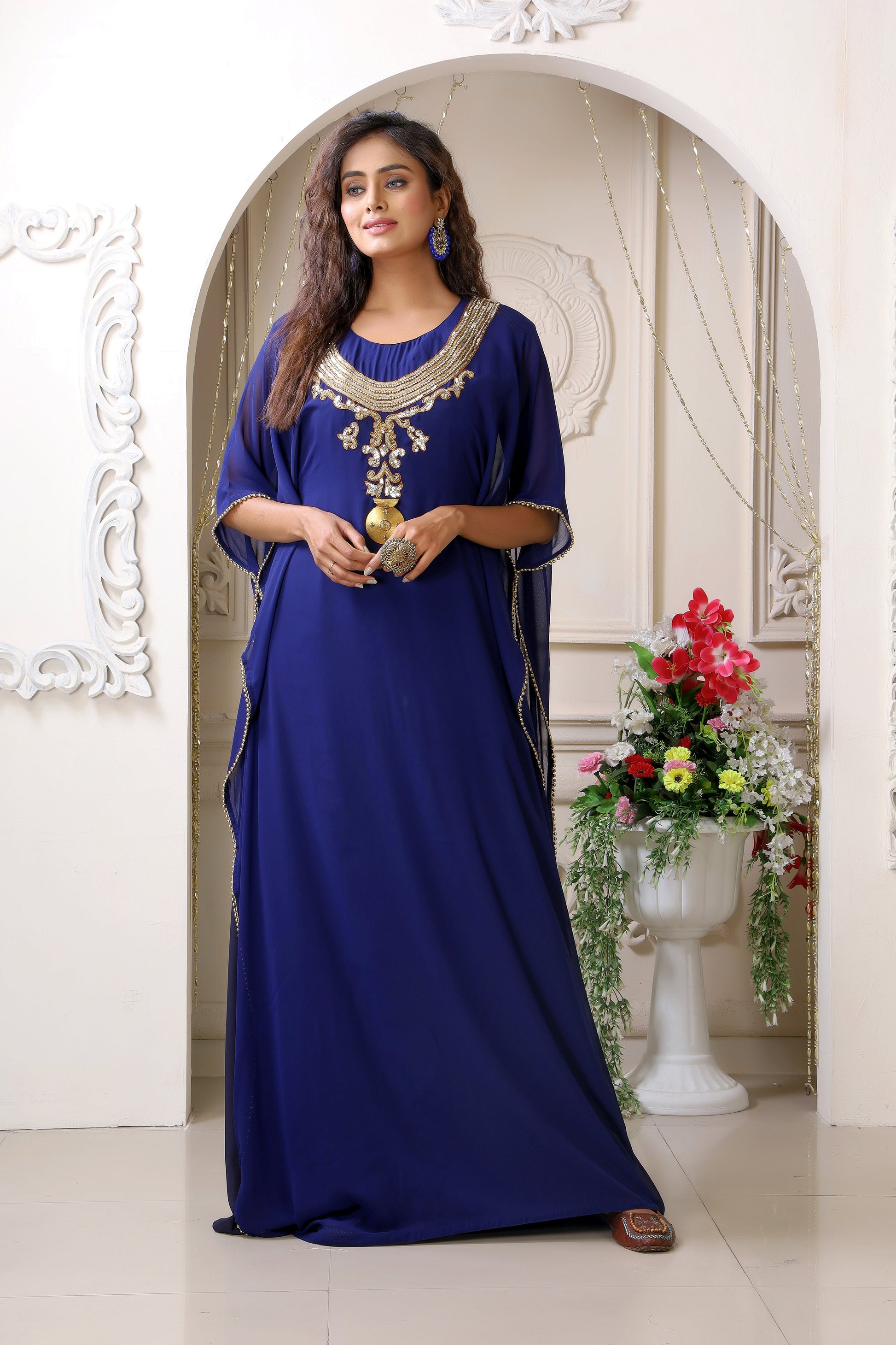 Dark Blue Wedding Kaftan