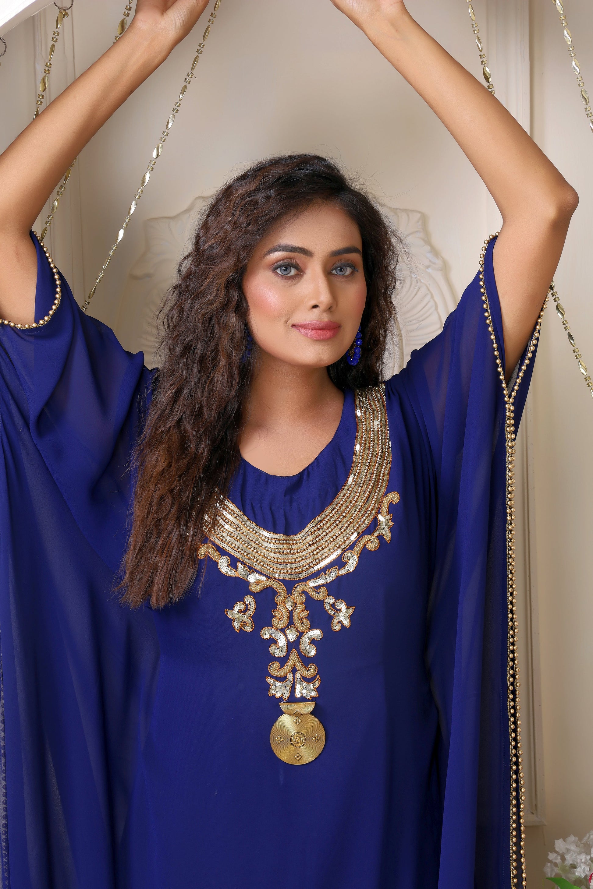 Dark Blue Freesize Kaftan