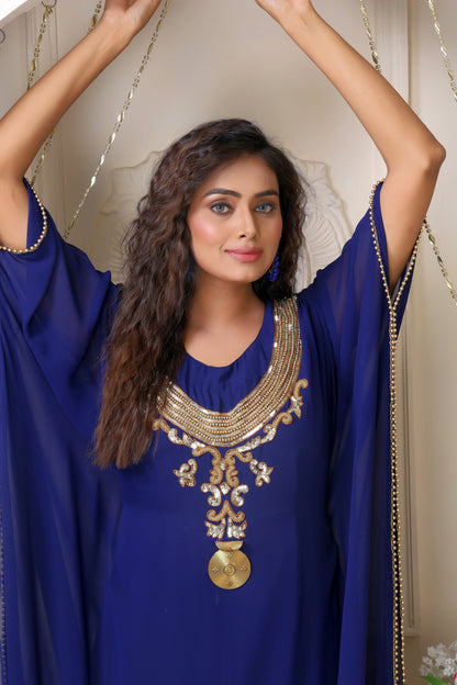 Dark Blue Freesize Kaftan