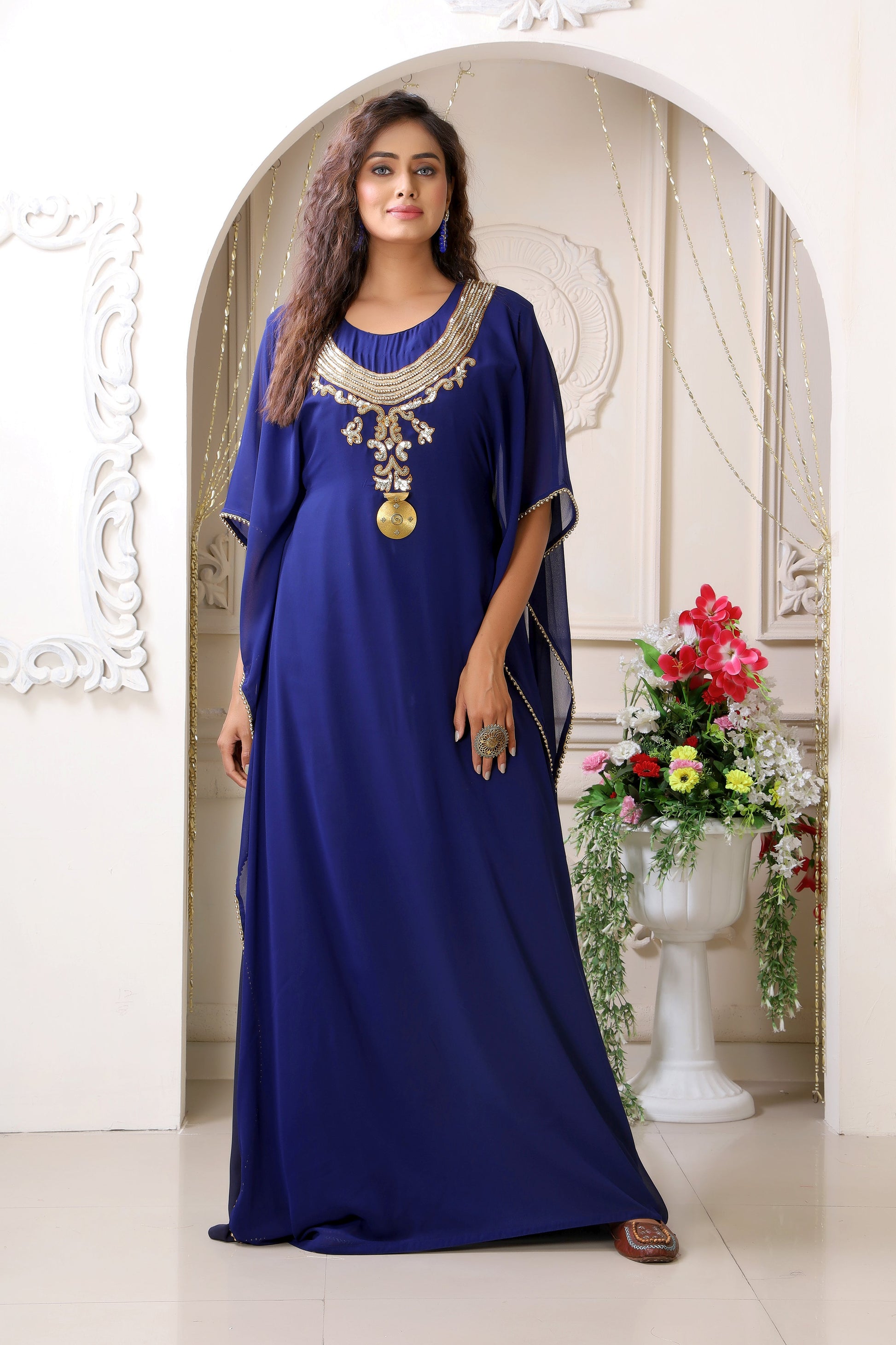 Dark Blue Israeli Kaftan