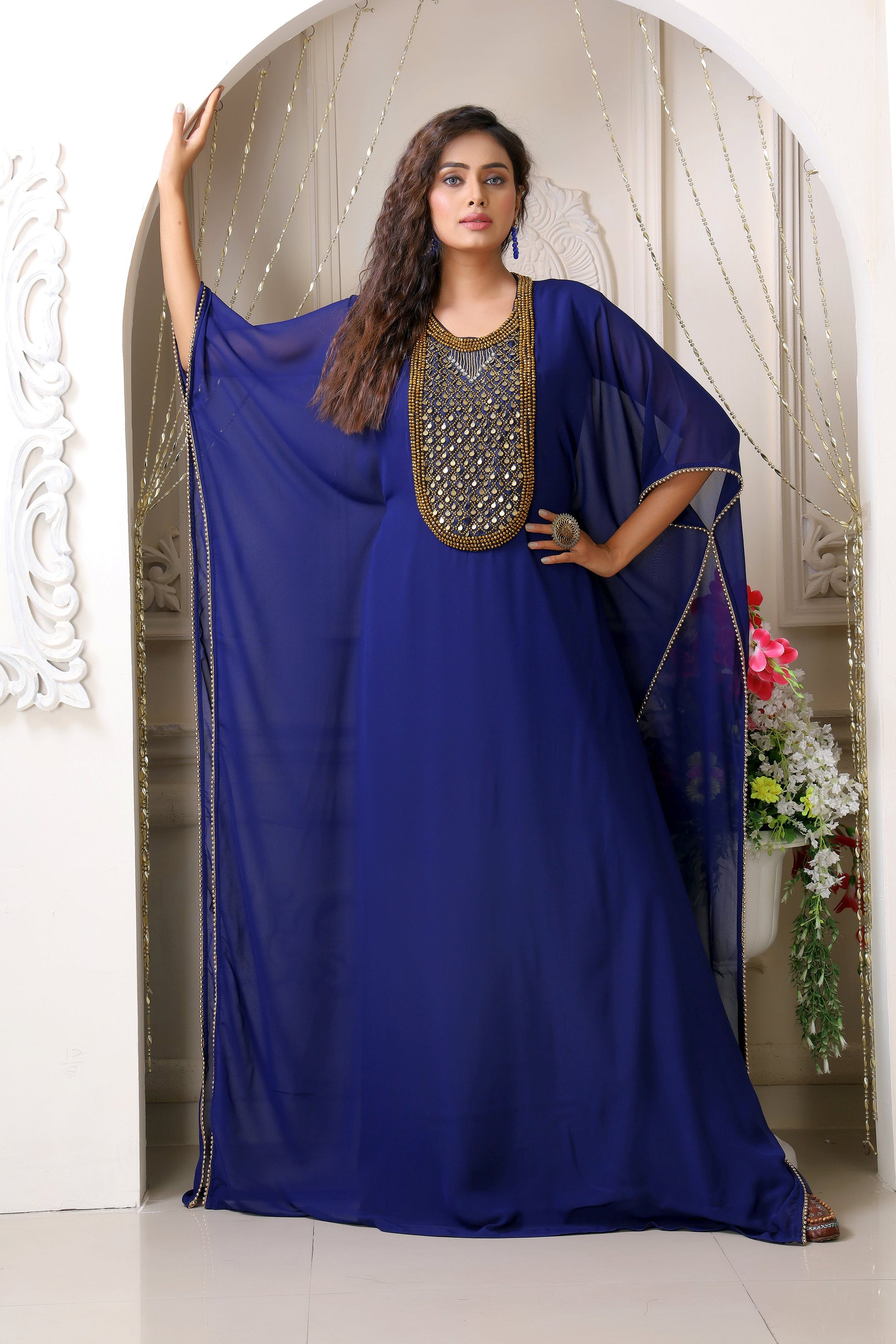 Dark Blue Islamic Kaftan