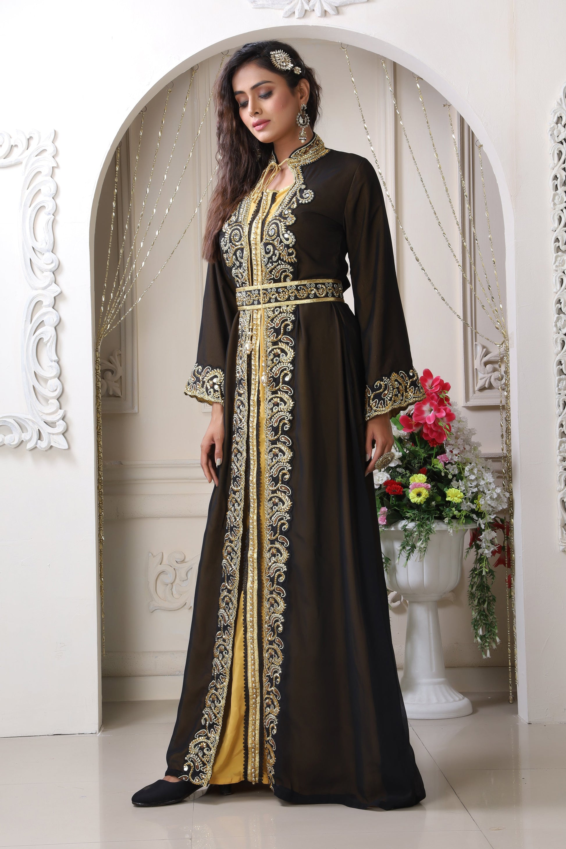 Embroidery Moroccan Islamic Takchita Dress