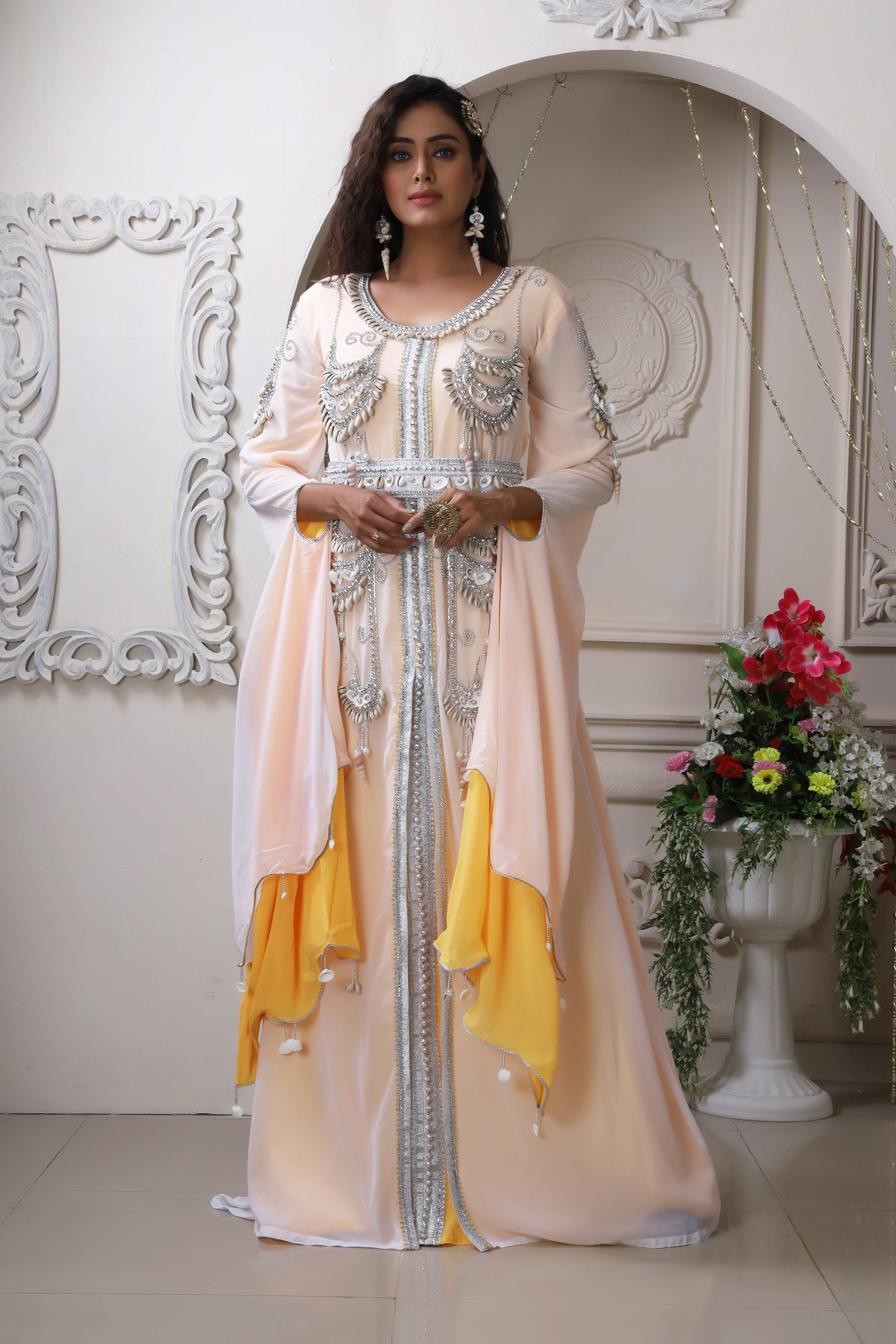 Dubai Ladies Long Sleeve Moroccan Caftan