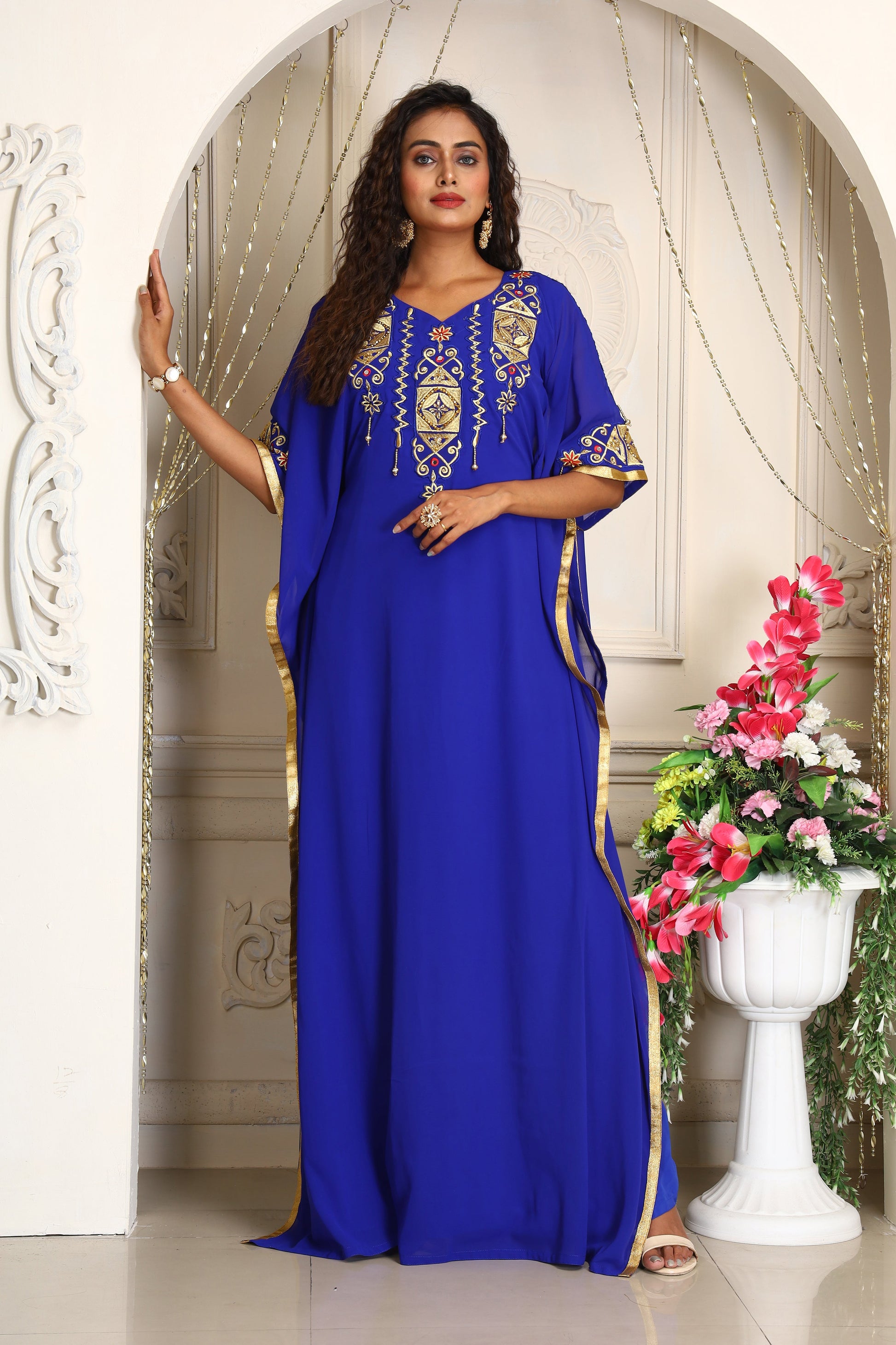 SALE!! Royal Blue Designer Embroidery Takchita Kaftan / Arabic Maxi Caftan African Long Maxi pretty Kaftan Dress, Islamic kaftan For Womens RobeDesert SALE!! Royal Blue Designer Embroidery Takchita Kaftan / Arabic Maxi Caftan African Long Maxi pretty Kaftan Dress, Islamic kaftan For Womens RobeDesert