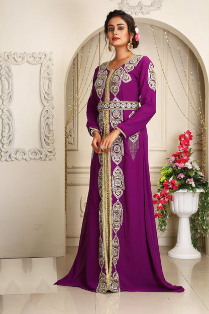 Purple Islamic Moroccan Caftan