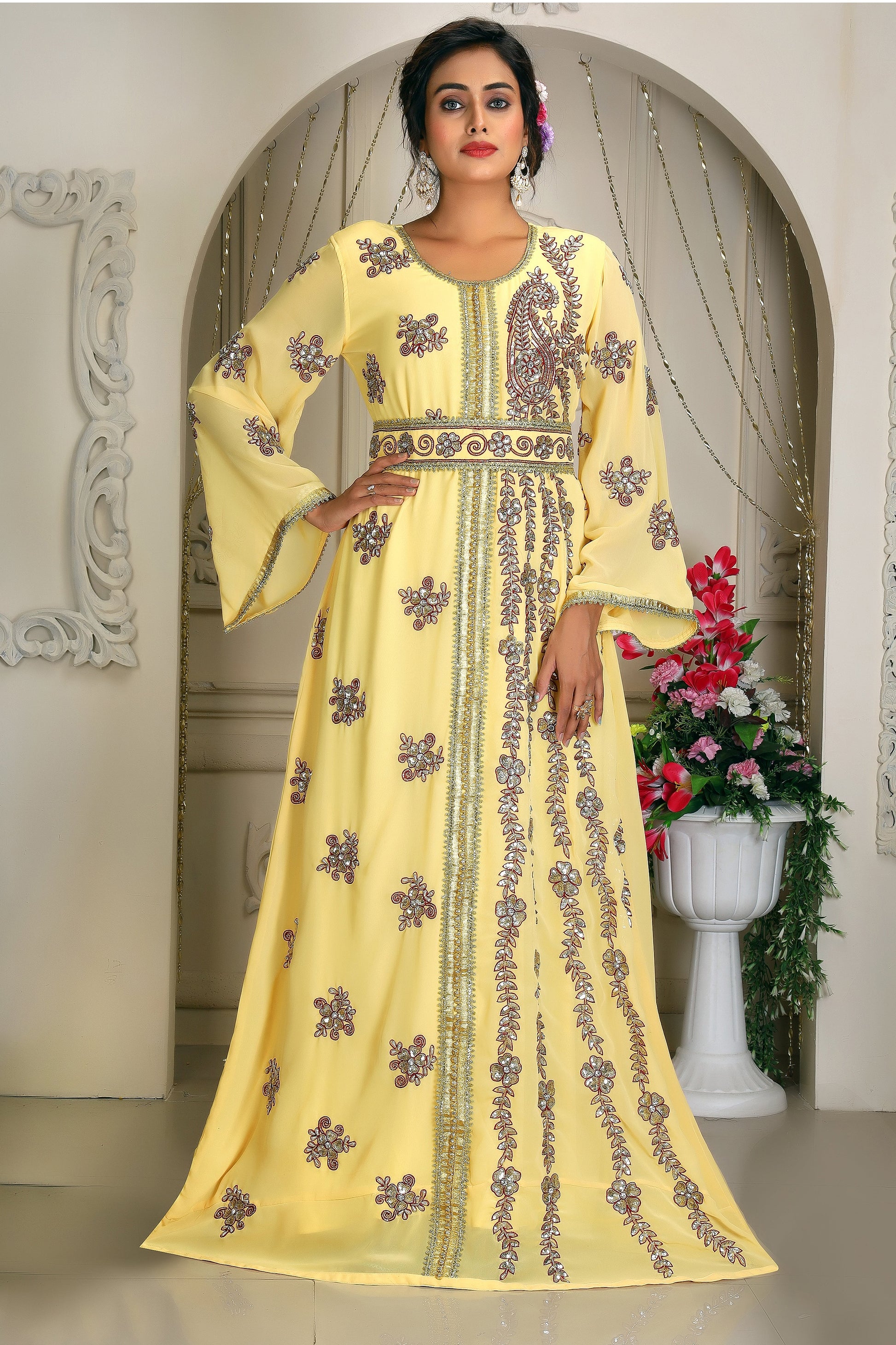 Ivory Dubai Designer Kaftan