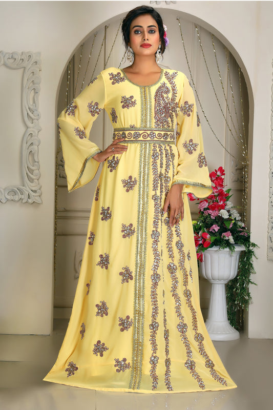 Ivory Dubai Designer Kaftan