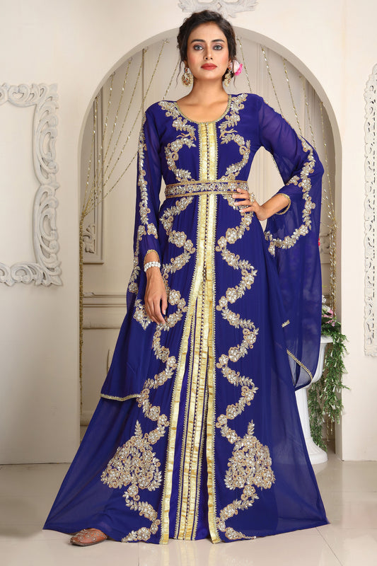 Dark Blue Designer Kaftan