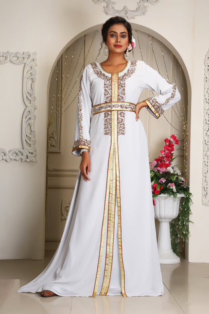 Light Grey Designer Islamic Kaftan
