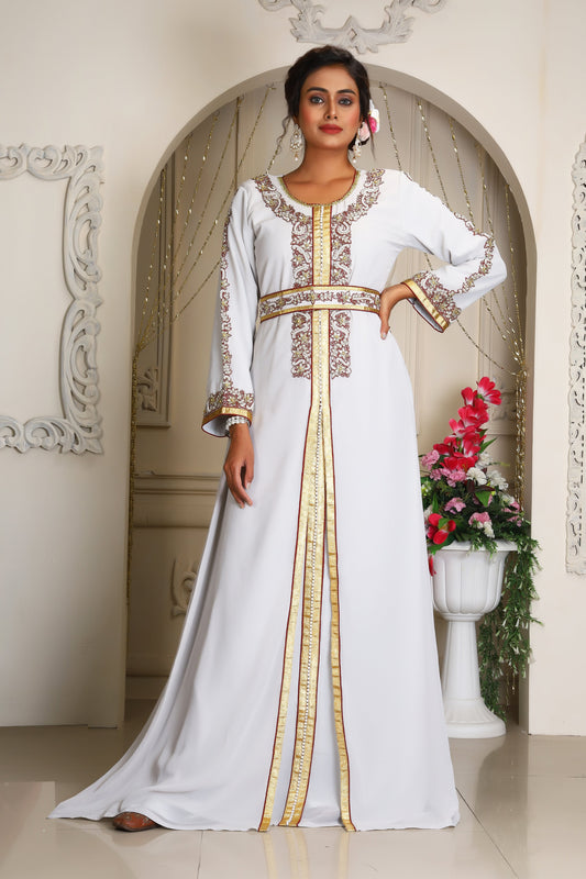 Light Grey Designer Islamic Kaftan