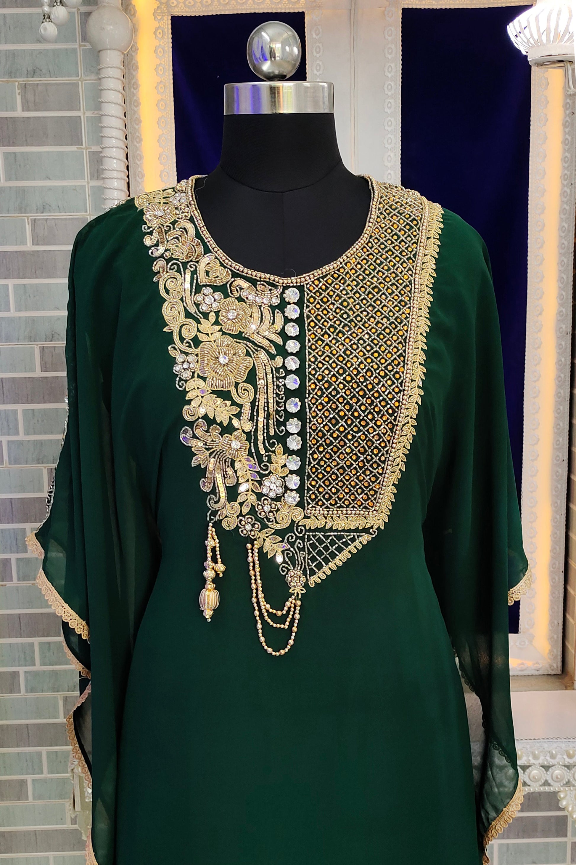 Maxi Hand Beaded Farasha Caftan