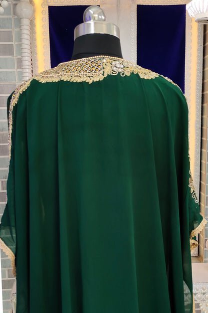 Dark Green Designer Free Size Kaftan