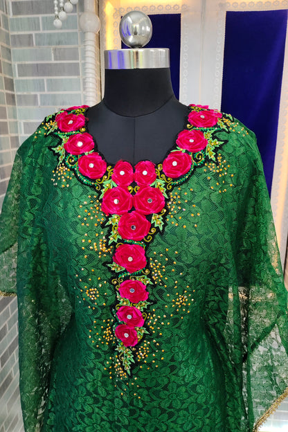 Womens Takchita Hand Beaded African Kaftan