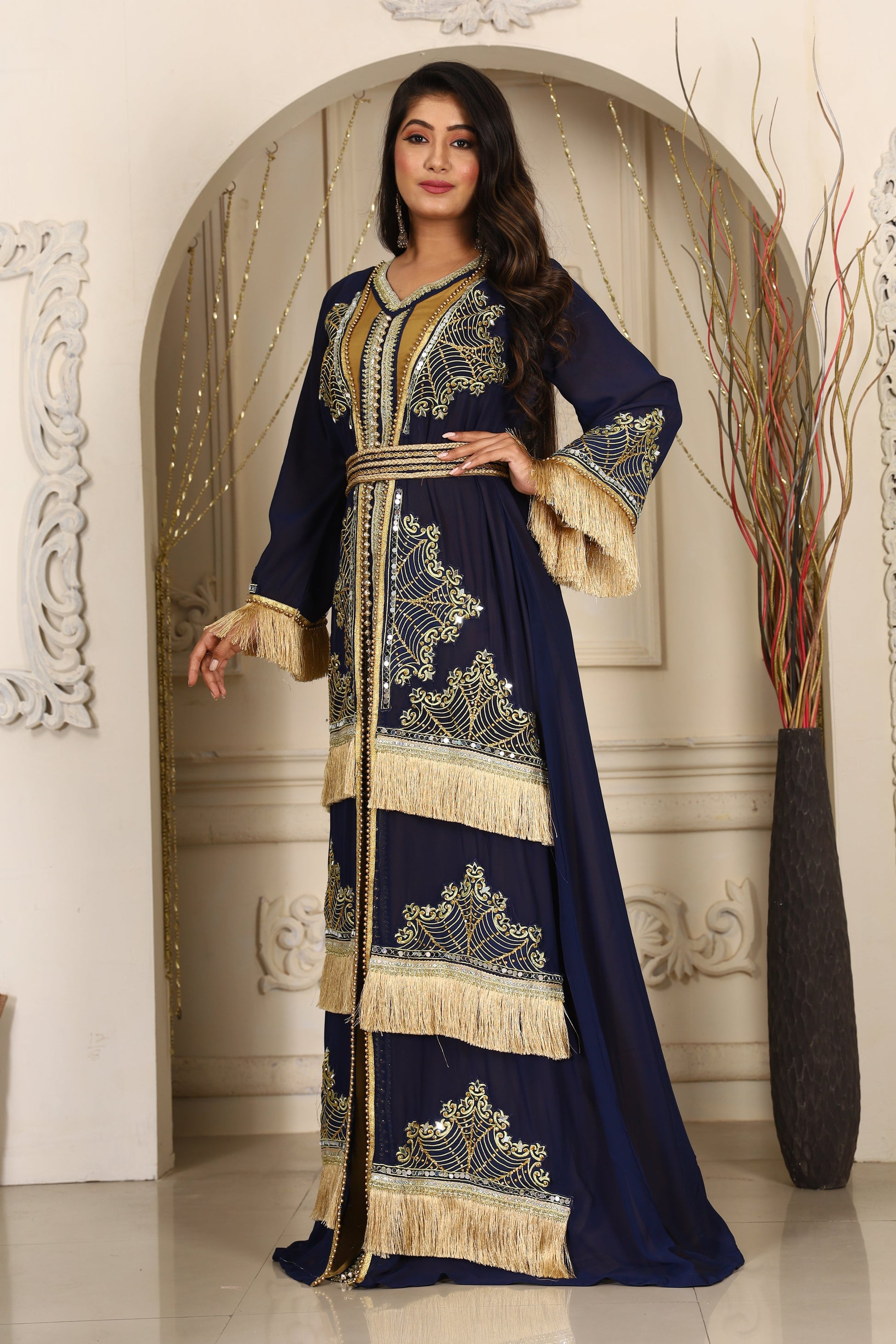 designer kaftan dresses for wedding Maroon African Cape Sleeves Designer Caftan Wedding Moroccan women kaftan dress spring kaftan brown and gold kaftan