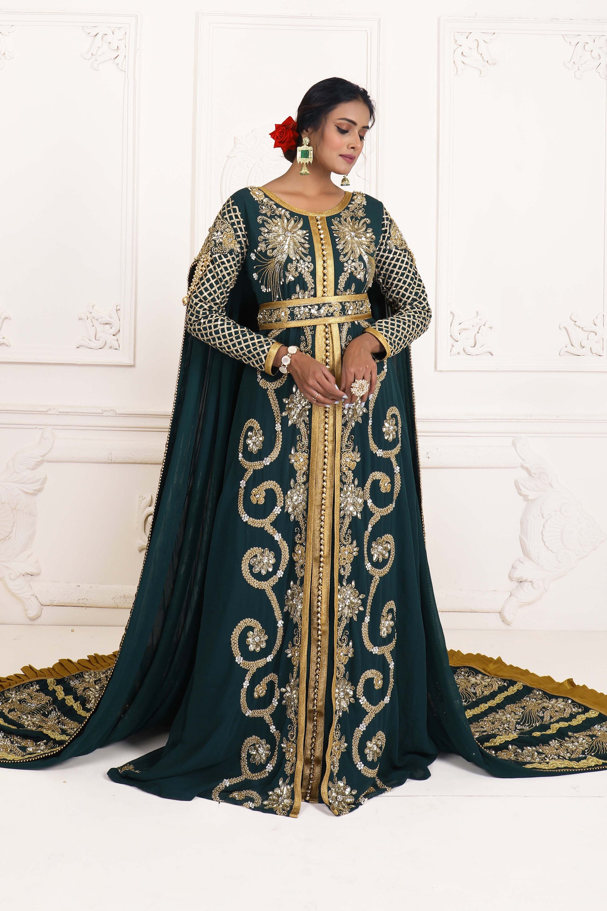 Hand Beaded Stunning & Eye catching Long Sleeve Caftan