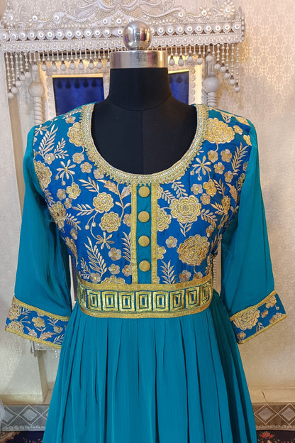Sea Green Takchita Abaya 