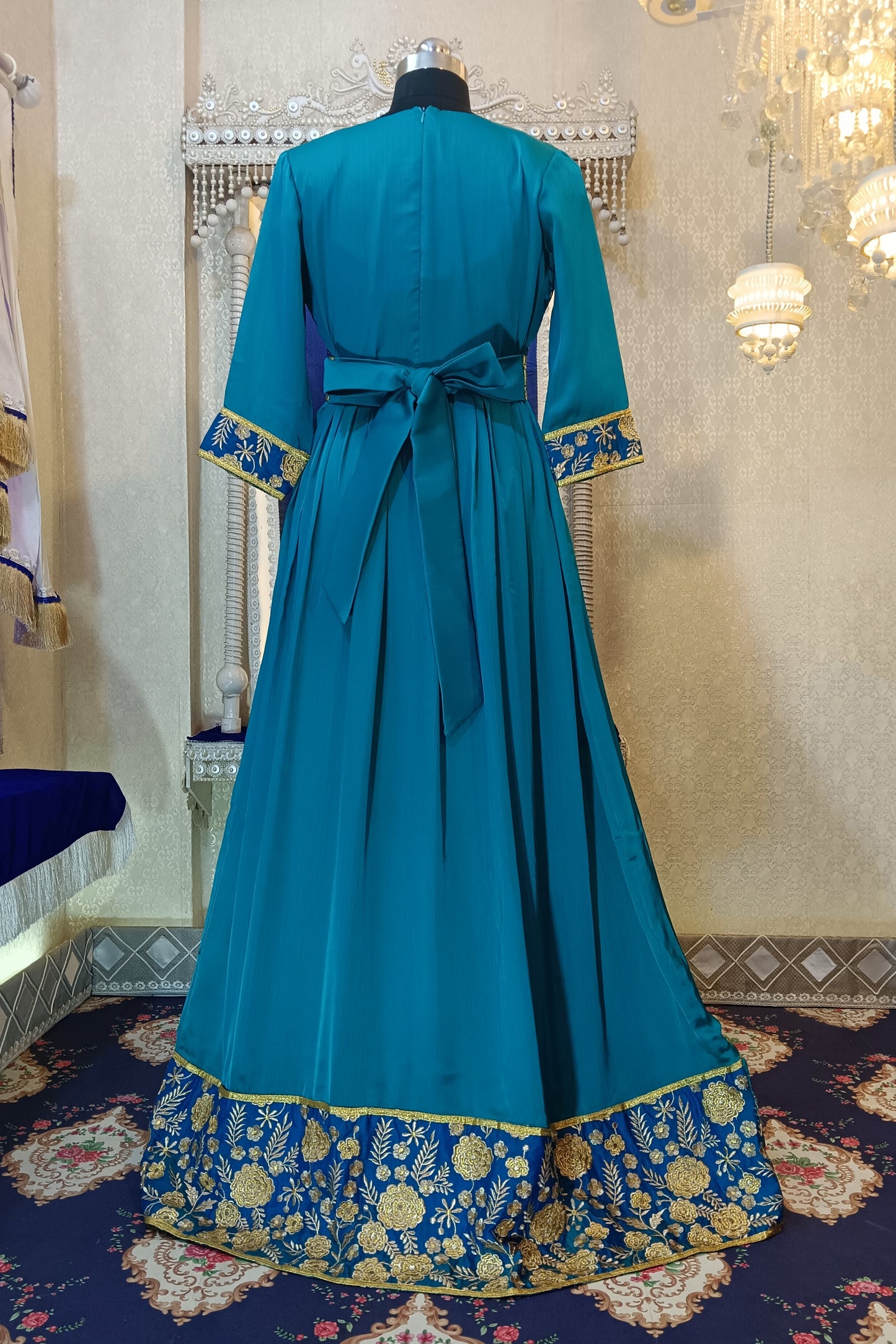 Sea Green Designer Abaya