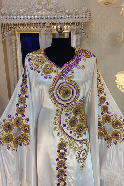 White Designer Moroccan Kaftan