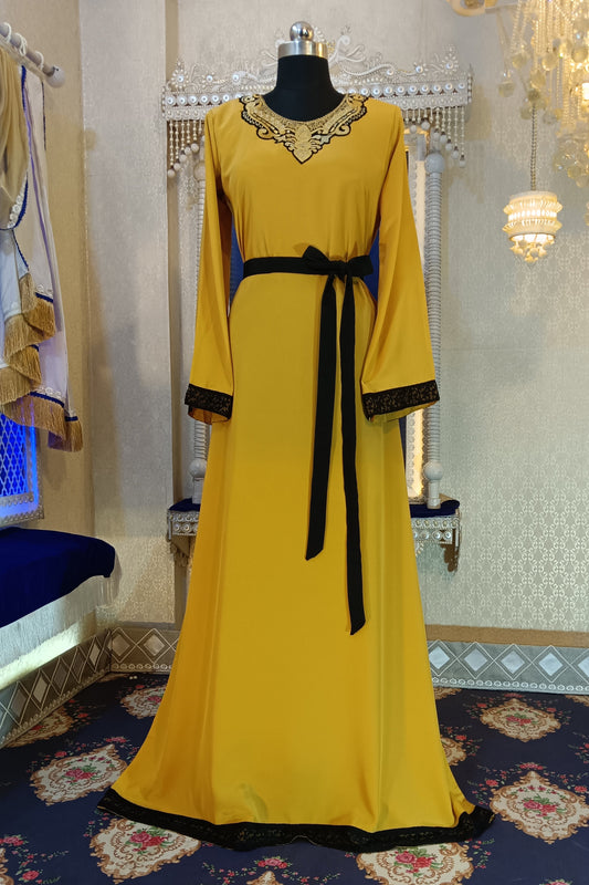 Golden Yellow Designer Kaftan