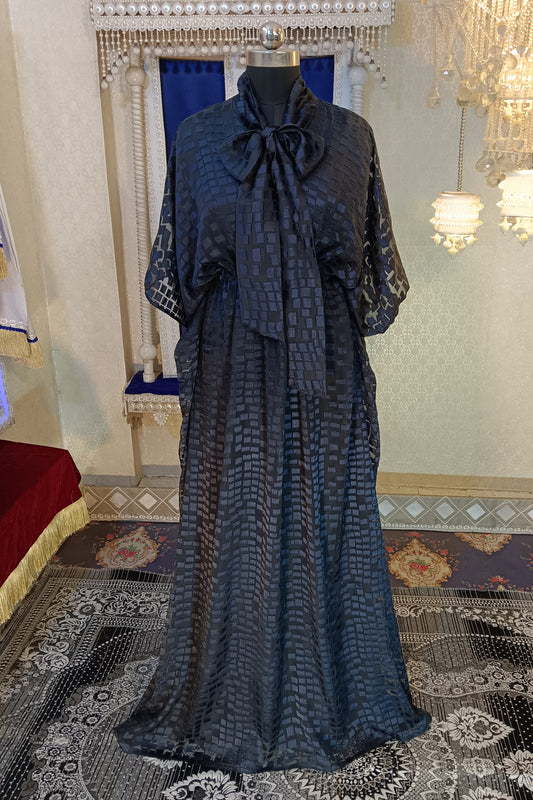Dark Grey and Black Designer Kaftan