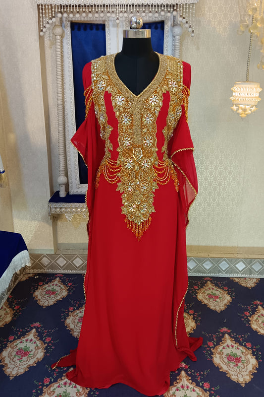 Red Designer Islamic Dress