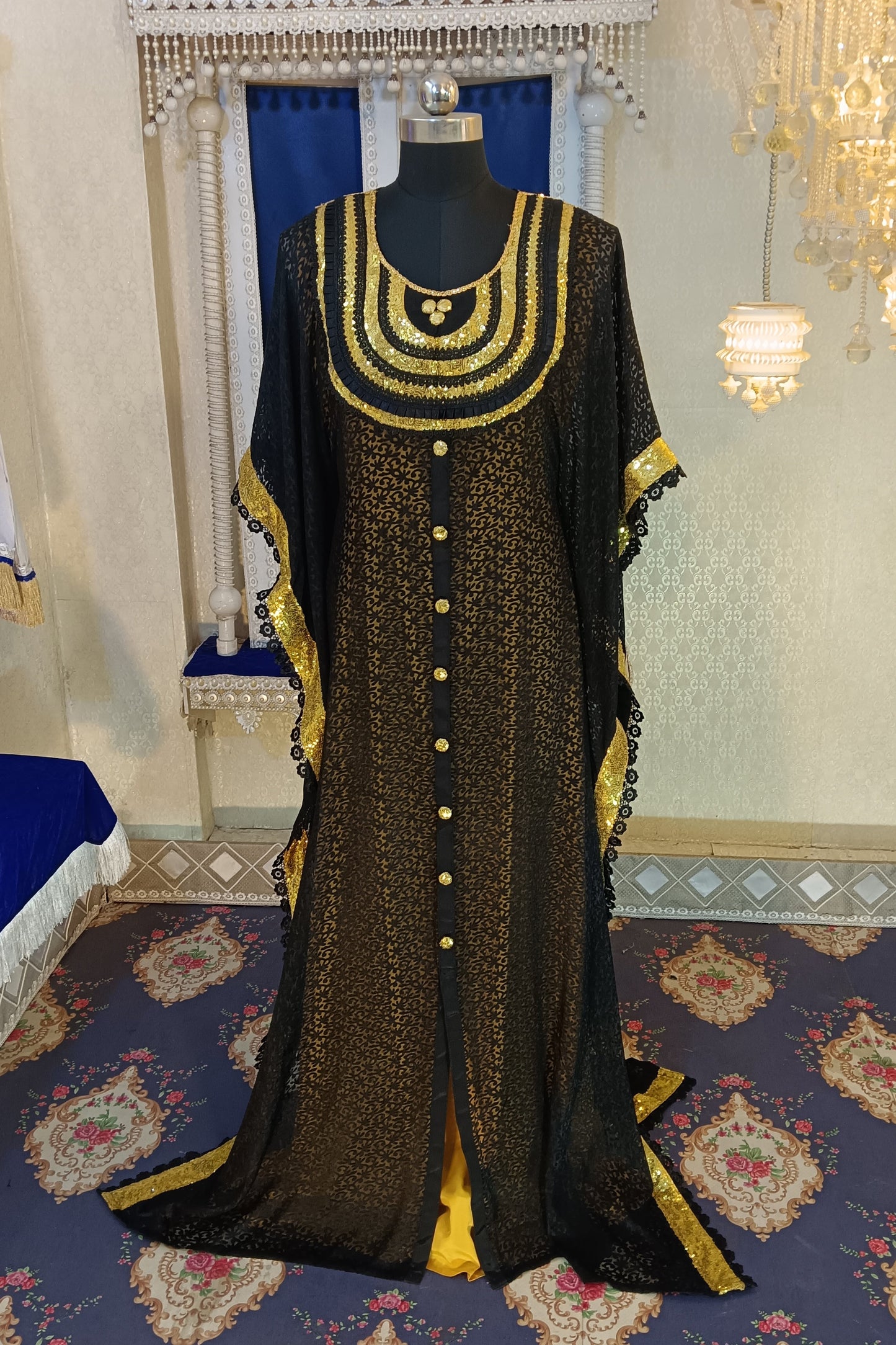 Golden Yellow Takchita Party Wear Dress