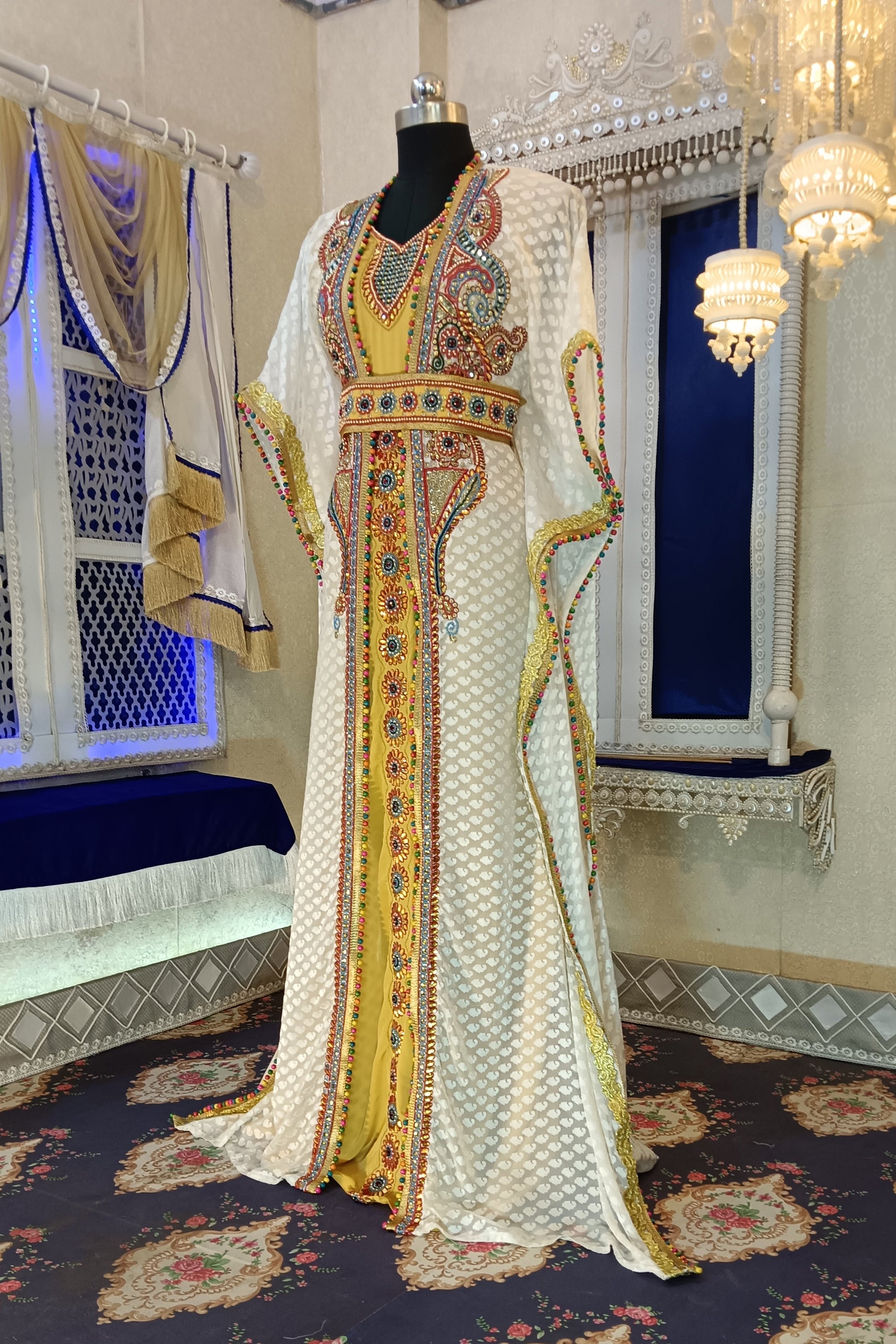 Off White Takchita Caftan