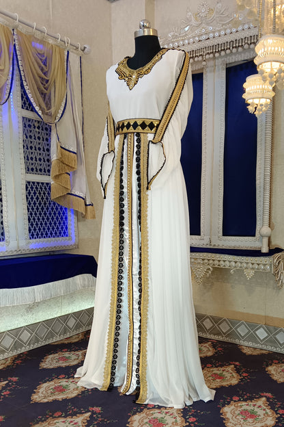 Islamic Designer Embroidery Long Sleeve Moroccan Kaftan